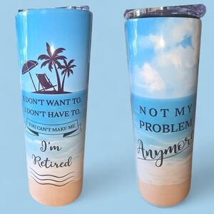 Fatbaby Beach Scene Retirement Tumbler (MIC17)